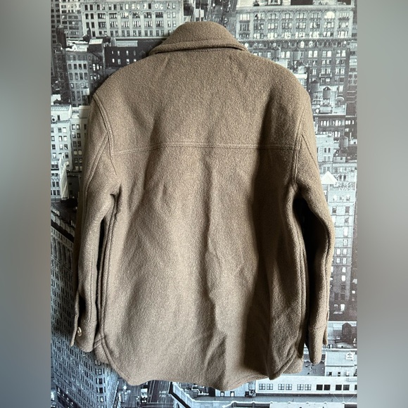 NWOT Quince 100% Merino Wool Shirt Jacket in Heather Elm - Picture 5 of 6